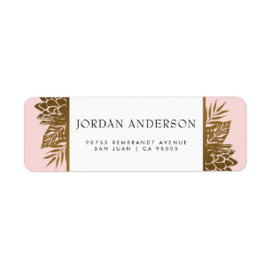 Tropical Gold Flowers on Pink   Exotic Wedding