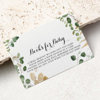Tropical Gold Green Baby Shower Book Request