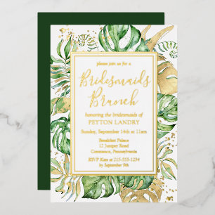 Tropical Gold & Green Bridesmaids Brunch