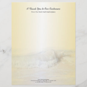 Tropical Gold Ocean Waves Business Stationery