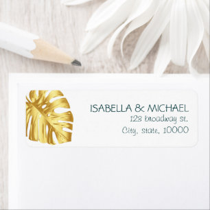 Tropical Gold Personalised Wedding Address