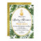 Tropical Gold Pineapple Baby Shower Invitation