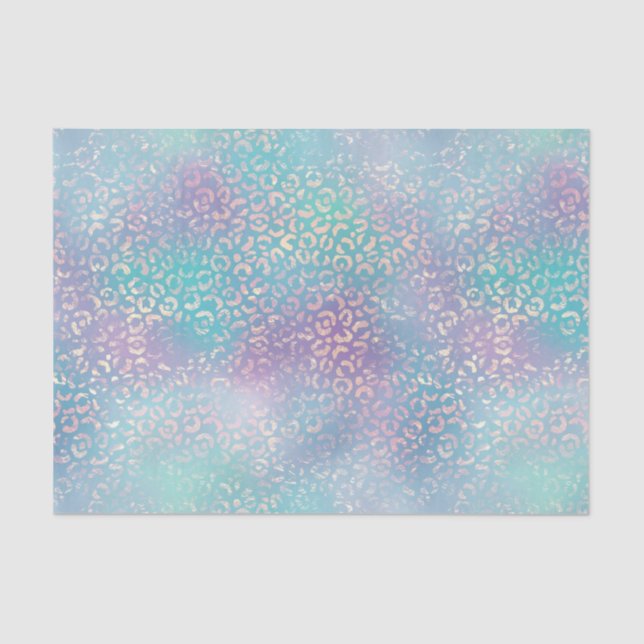 Tropical Gold Teal Purple Graphic Tissue Paper (Front)