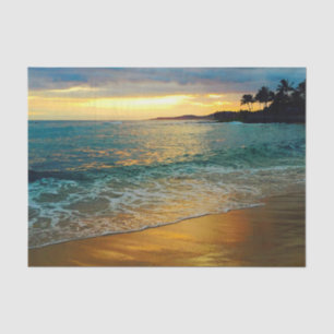 Tropical Golden Hawaiian Beach Tissue Paper