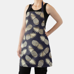 Tropical Golden Pineapple Girly Chic Pattern Apron