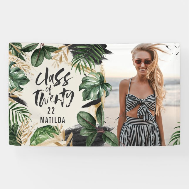 Tropical graduation class of modern botanical mug banner (Horizontal)