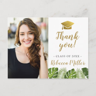 Tropical Graduation Thank you Photo Postcard