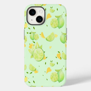 Tropical Green Citrus SUMMER Orange lemon Slice iPhone 14 Case