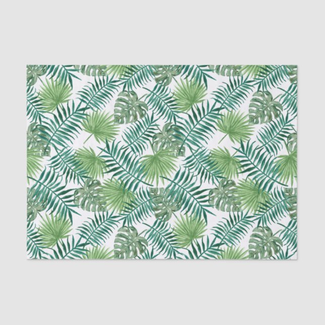 Tropical Green Foliage Tissue Paper (Front)