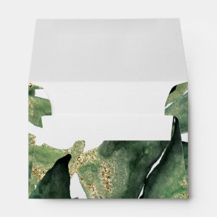 Tropical   Green & Gold   Minimalistic Envelope