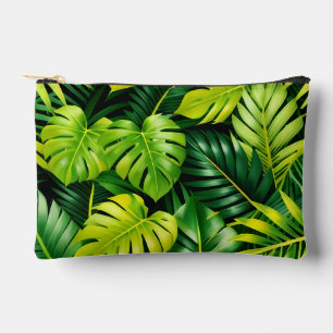 Tropical Green Leaves  Accessory Pouch