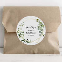 Tropical Green Leaves Baby Shower Thank you