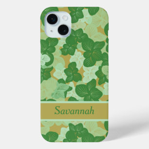 Tropical Green Leaves iPhone 15 Mini Case