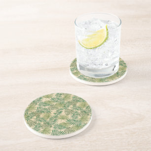 Tropical Green Leaves      Coaster