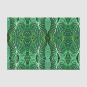 Tropical green leaves jungle leaves rain forest tissue paper