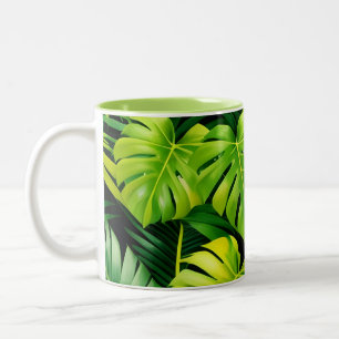 Tropical Green Leaves Mug