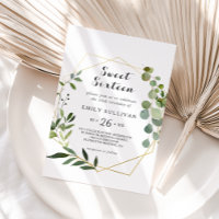 Tropical Green Leaves Sweet Sixteen Birthday Party