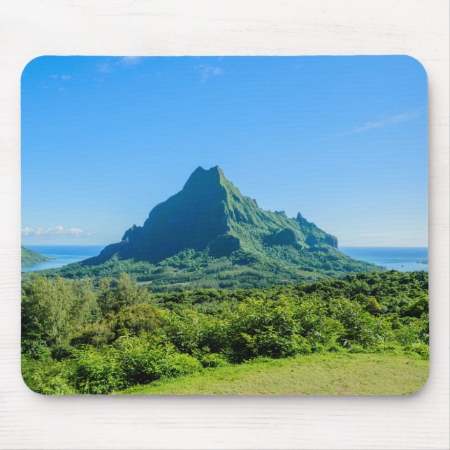 Tropical green Moorea mousepad (Front)