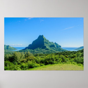 Tropical green Moorea poster print