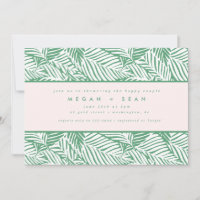 Tropical Green Palm Leaf Couples Bridal Shower