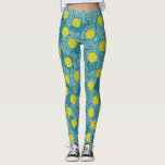 Tropical Green Palm Leaves Colourful Pickleball Leggings<br><div class="desc">Take your game up a notch with these fun pickleball leggings featuring yellow pickleballs set against a background of green botanical palm leaves. Great for everyday rec play,  tournament play or just running around town.</div>