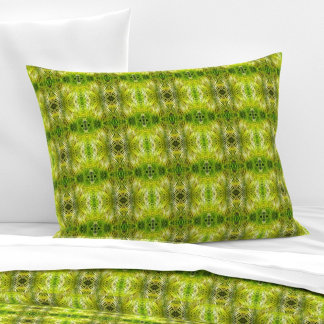 Tropical green palm leaves sunlight S-size pattern Pillowcase