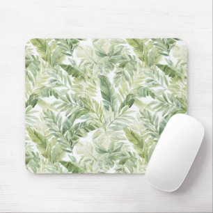 Tropical Green Palm Tree Leaves Mouse Mat