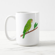 Tropical green parakeet