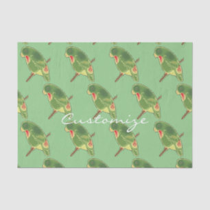 Tropical Green Parakeet Thunder_Cove Tissue Paper