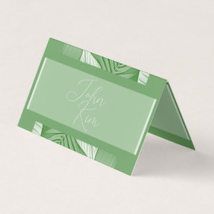 Tropical Green Personalised Wedding Cards