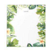 Tropical Greenery and Plumeria Frame