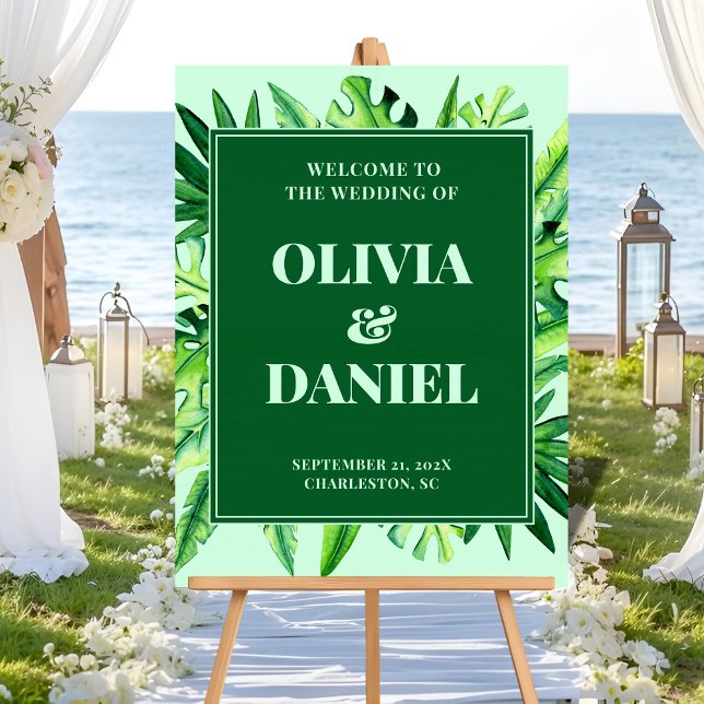  Tropical Greenery Entry Sign Display (Creator Uploaded)