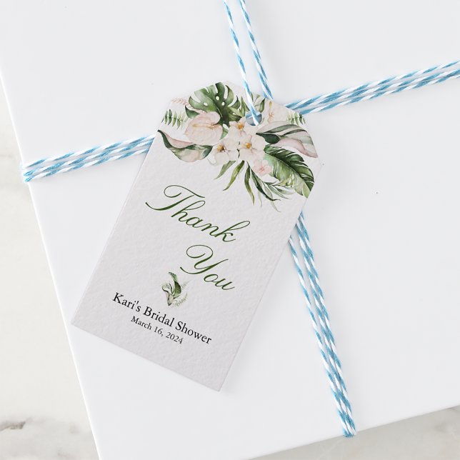 Tropical Greenery Favour Tag (Creator Uploaded)