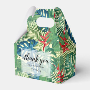 Tropical Greenery Floral Thank You Favour Box