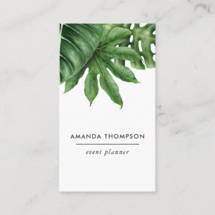Tropical Greenery Foliage Business Card