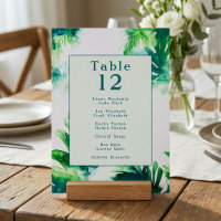 Tropical Greenery fun, green botanical name chart
