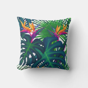 Tropical Greenery Jungle Leaves Paradise  Cushion