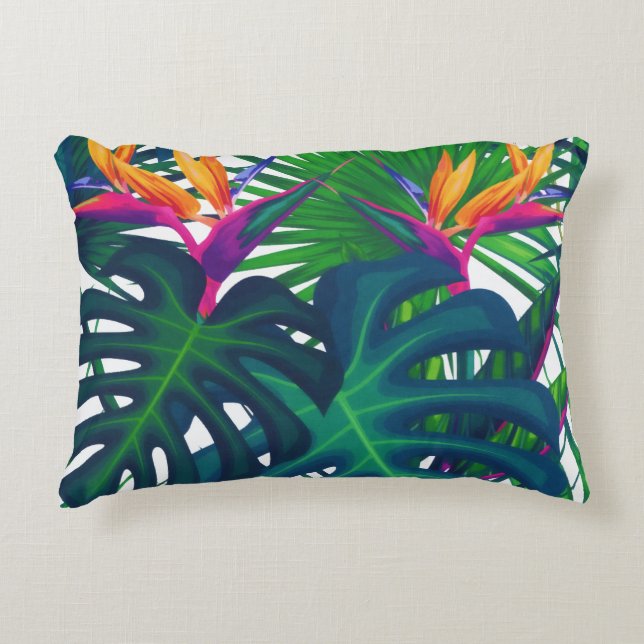 Tropical Greenery Jungle Leaves Paradise  Decorative Cushion (Front)
