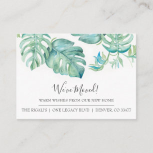 Tropical Greenery New Home Moving Announcement