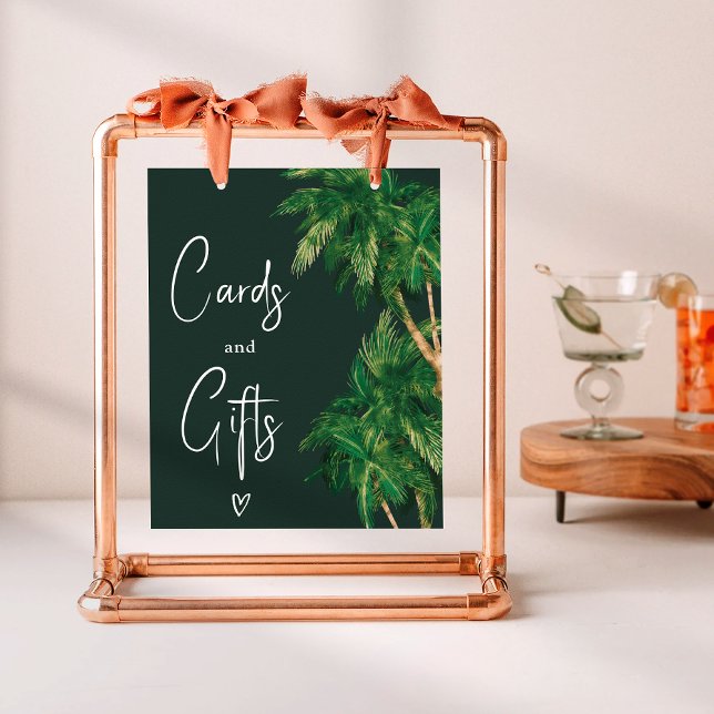 Tropical greenery palm bridal shower sign (Tropical greenery palm bridal shower sign)
