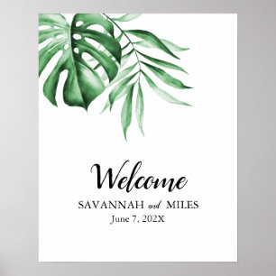 Tropical Greenery Palm Customisable Sign
