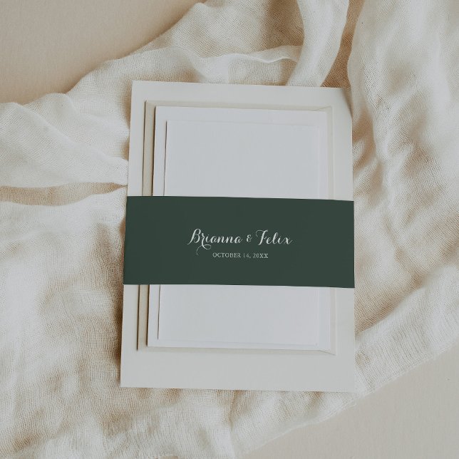 Tropical Greenery Wedding  Invitation Belly Band (Creator Uploaded)