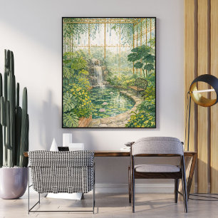 tropical greenhouse garden   botanical conservator poster