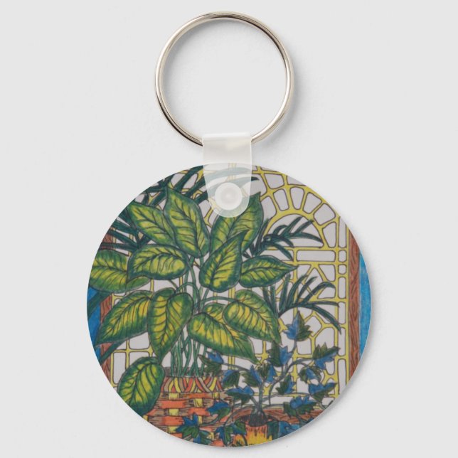 Tropical Greenhouse Key Ring (Front)