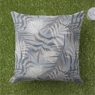 Tropical Grey Palms Cushion