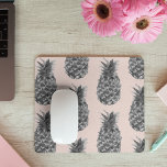 Tropical Grey & Pink Pineapple Seamless Pattern  Mouse Mat<br><div class="desc">Tropical Grey & Pink Pineapple Seamless Pattern</div>