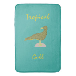 Tropical Gull-Brown Bath Mat