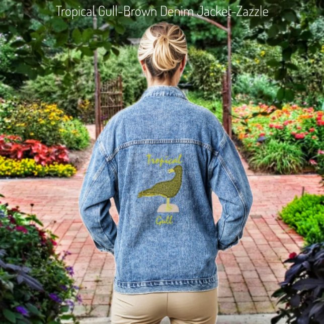 Tropical Gull-Brown  Denim Jacket (Creator Uploaded)