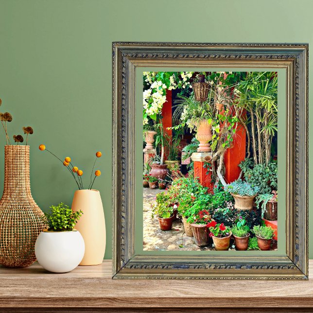 Tropical Hacienda Flowers Mexican Garden  Poster (Creator Uploaded)