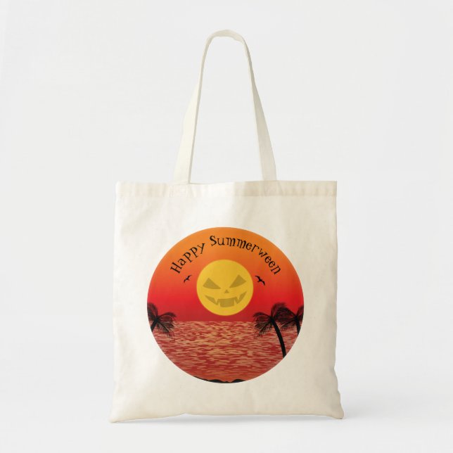 Tropical Halloween Tote Bag (Front)
